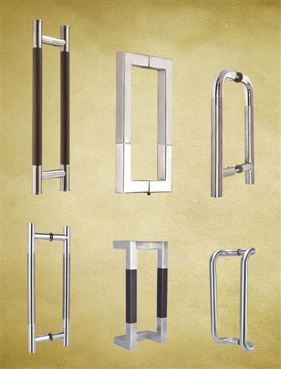 SS - Zink - Brass Glass Door Handles Manufacturers