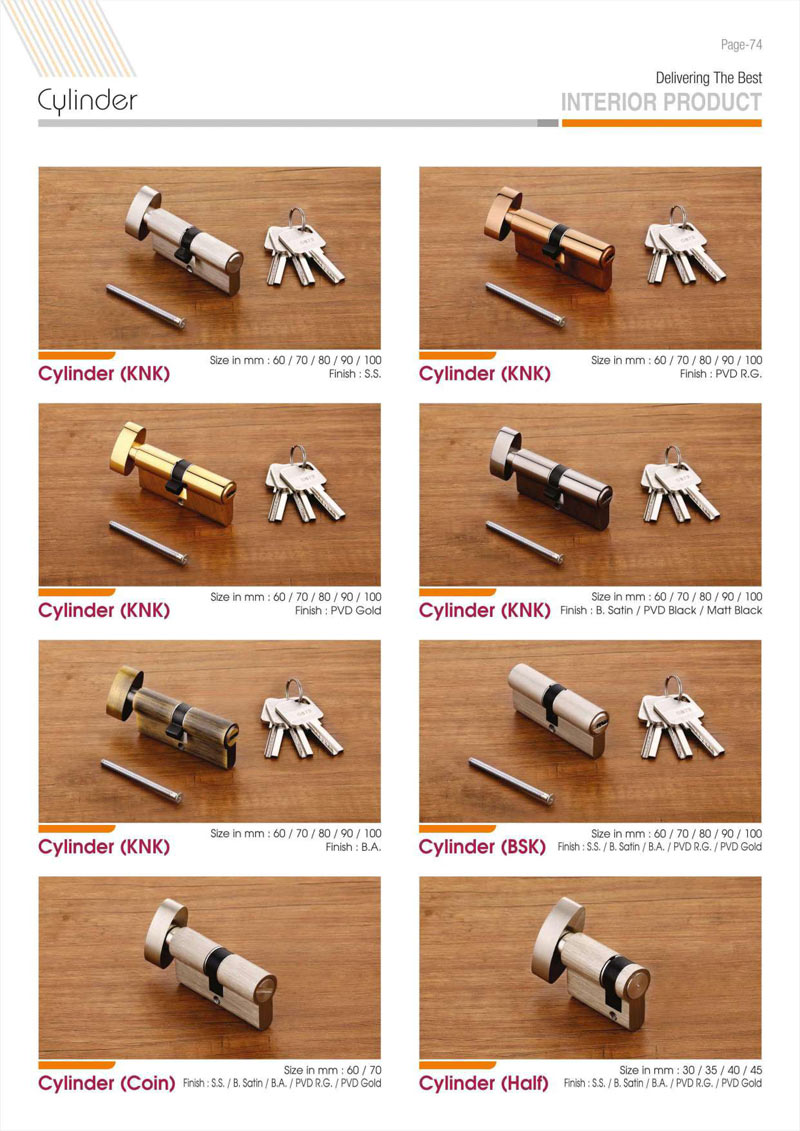 Mortise SS Brass Cylinderical Lever Lock Body for Front Door