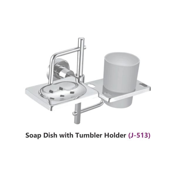 Frosted Glass Holder - SS Soap Dish Home Office Bath Fitting