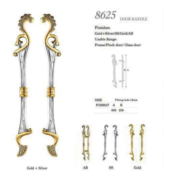 White Brass Antique Fancy Design Door Handle Manufacturers