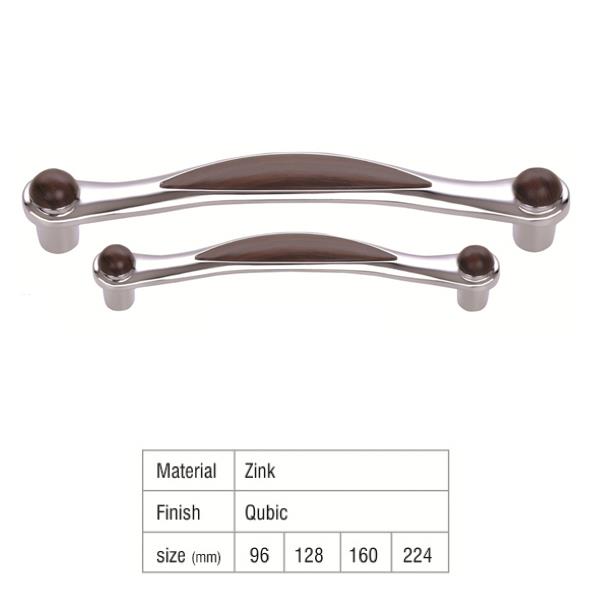 Zink Qubic Cabinet Drawer Handles - Steel Wing