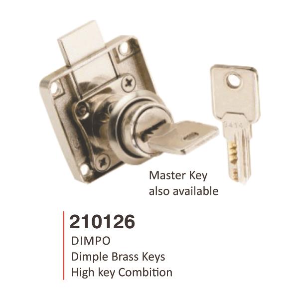 Cabinet door lock dimple brass keys - Kristal Industries