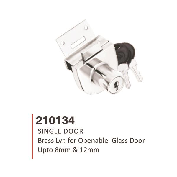 single glass door lever lock
