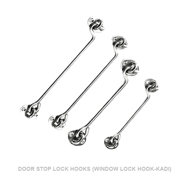 SS Door Windos Cabinat Stop Lock Hook - khutti - Khidhki Hook - Darvaja-lock-hooks - Kadi (Lock) Hook 