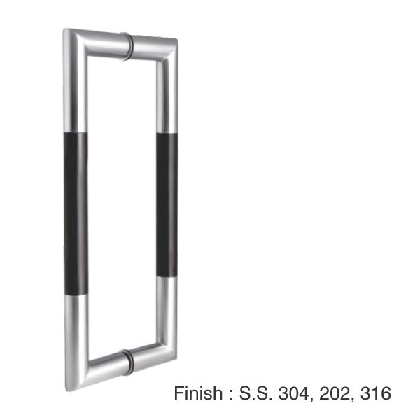 SS Chroom fancy Design Glass Door Pull Handle - Steel Wing 